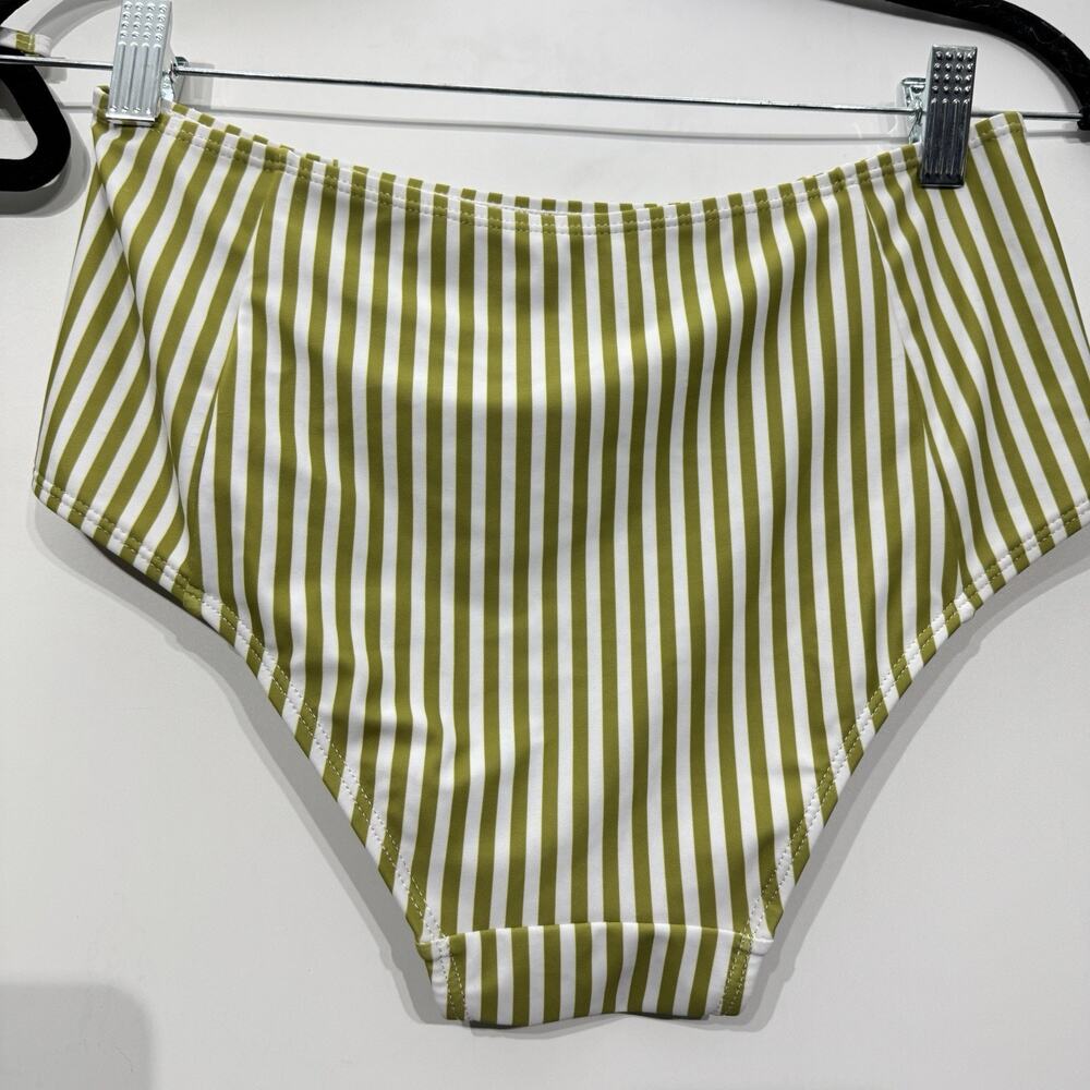 Kortni Jeane 2-Piece Swimsuit Sz S Pear Stripes Swing Top High Rise Bottoms - Picture 3 of 12
